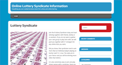 Desktop Screenshot of elottery-syndicate.net