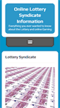 Mobile Screenshot of elottery-syndicate.net